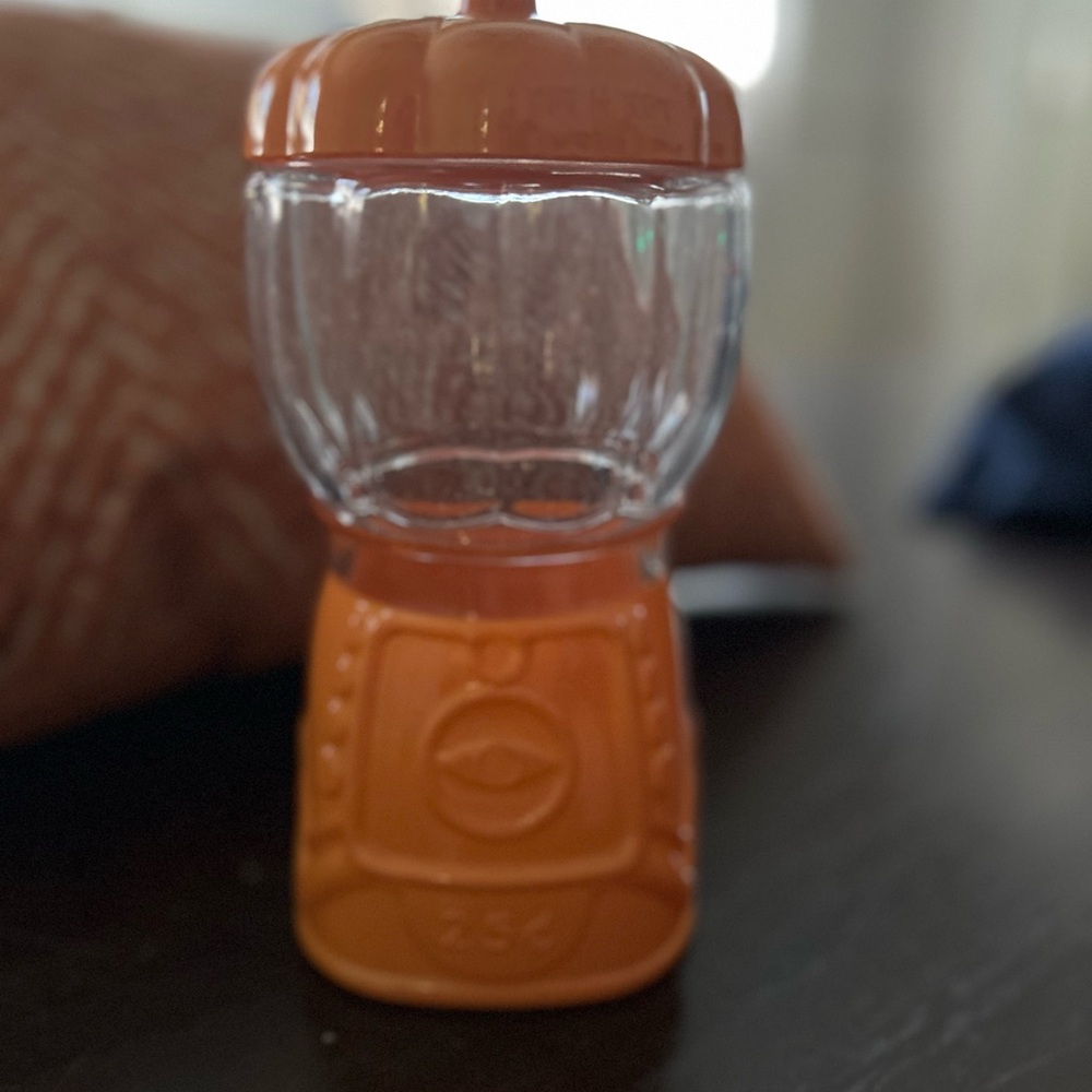 CLEARANCE Glass Pumpkin Candy Jar